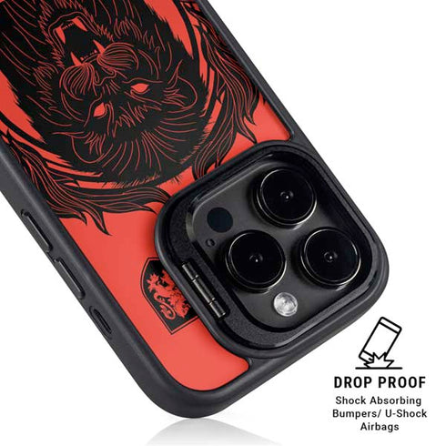 Wizarding Worlds Harry Potter Gryffindor Illustration iPhone 15 Pro Kickstand Case